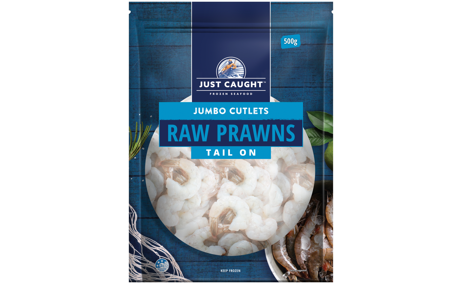 Just Caught Raw Jumbo Prawn Cutlets KB Seafood Co