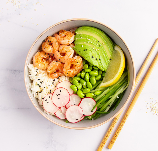 Prawn Poke Bowls 